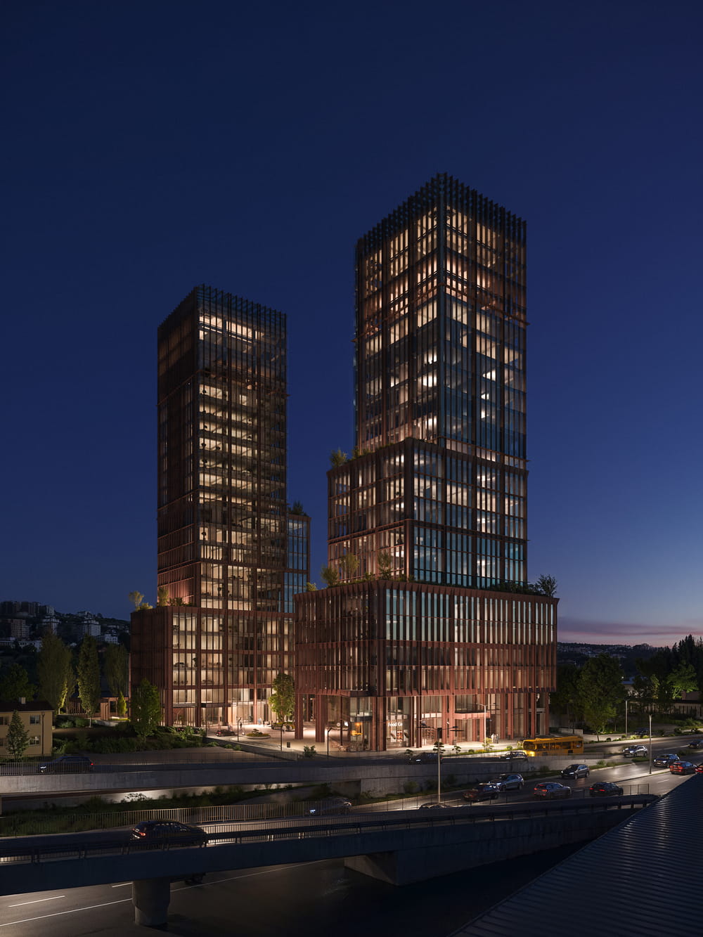 Architectural portrait of World Link Towers 3